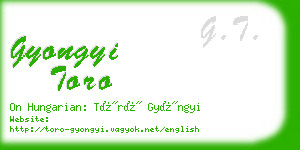 gyongyi toro business card